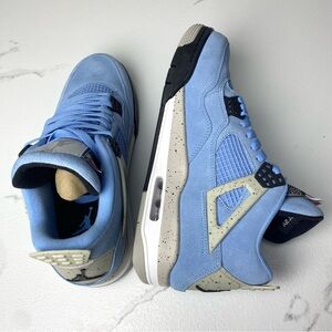 Jordan 4 University Blue, Men’s Sneakers in Light Blue, Black and Gray